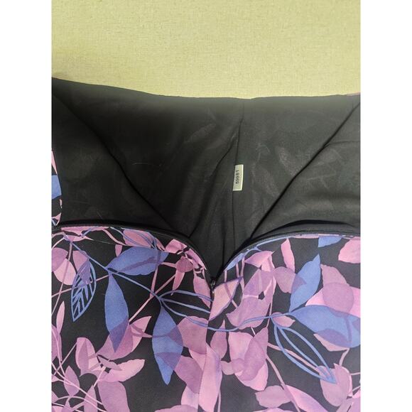 Ann Taylor Womens Dark Floral Fairy Silk Skirt Size 12 Purple Flowy Chiffon - Picture 7 of 9